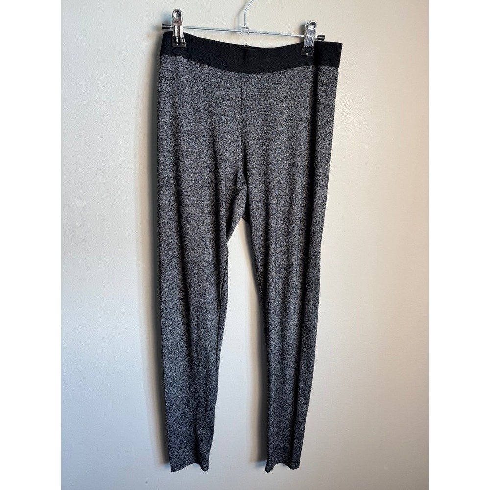 Miyu Womens Gray Marled Knit Leggings 8 Casual Loungewear Athleisure Comfort